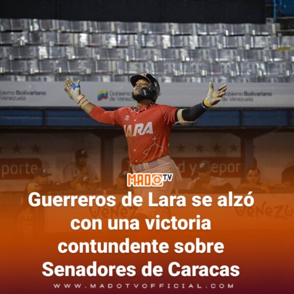 Guerreros de Lara se alzó con una victoria contundente sobre Senadores de Caracas