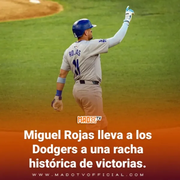 Miguel Rojas lleva a los Dodgers a una racha histórica de victorias