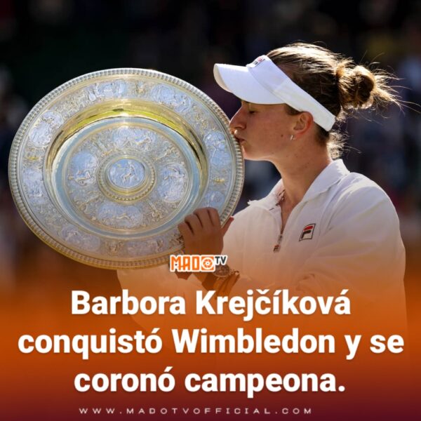 Barbora Krejčíková conquistó Wimbledon y se coronó campeona.