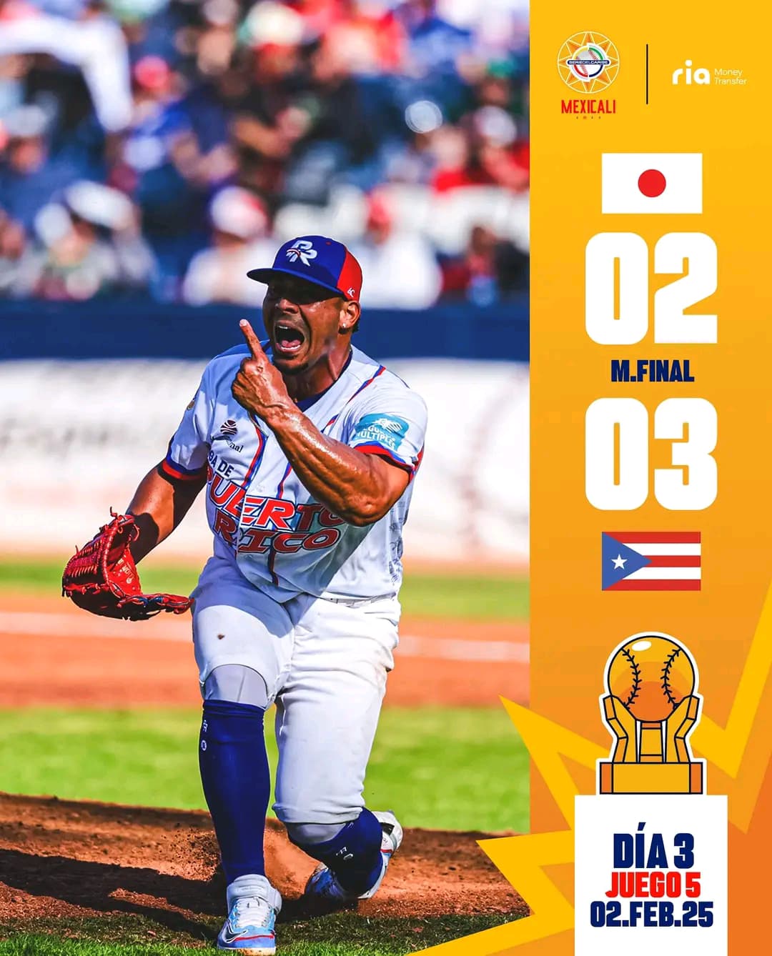 Serie del Caribe Mexicali 2025: Indios de Mayagüez batallan para vencer a Japón Brezze.