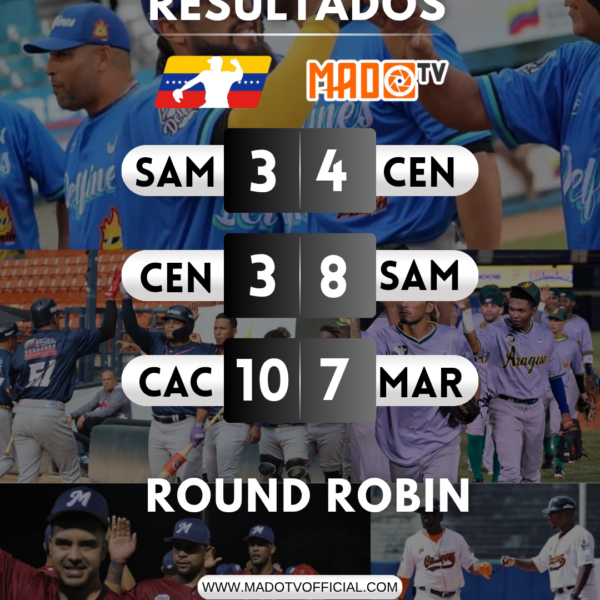 Resultados de la jornada de hoy en el Round Robin de la Liga Mayor