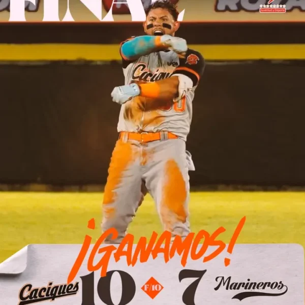 Caciques Domina a Marineros 10-7 en Valencia